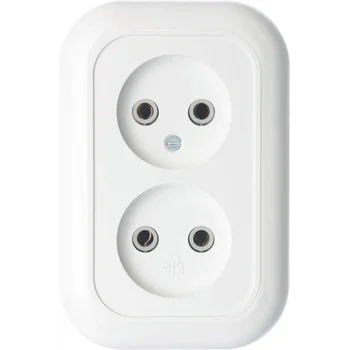 Розетка 2-м СП Валентина РС10-393 10А IP20 бел. Кунцево 5449